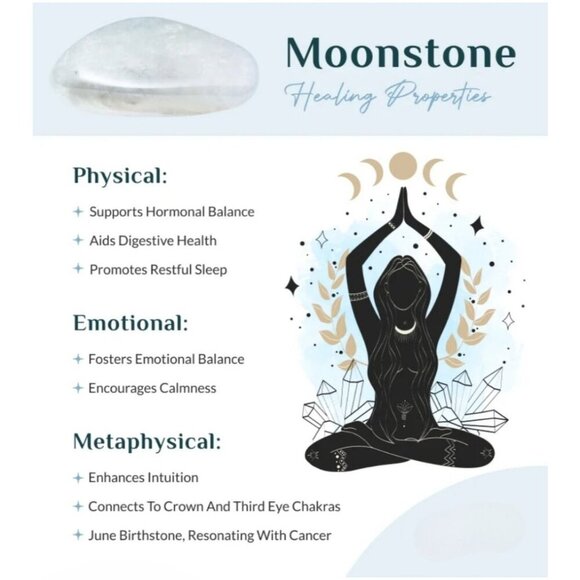 Rainbow Moonstone ✦ Copper Cuff Bracelet ✦ Adjustable Oval Stone Healing NWT - Picture 8 of 13